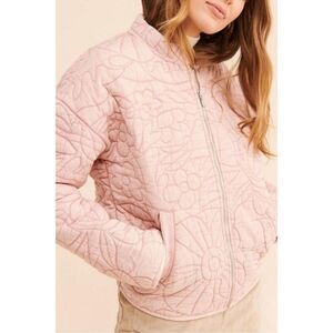 Anthropologie Relaxed Quilted Jacket Floral Cozy Evenings M